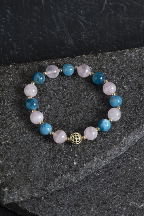 Apatit, Pembe Kuvars ve Hematit Bileklik