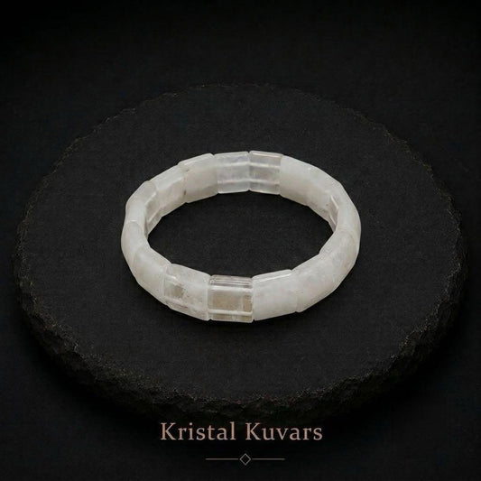 Bacvıa Doğal Taş Kristal Kuvars 15X13MM Bileklik