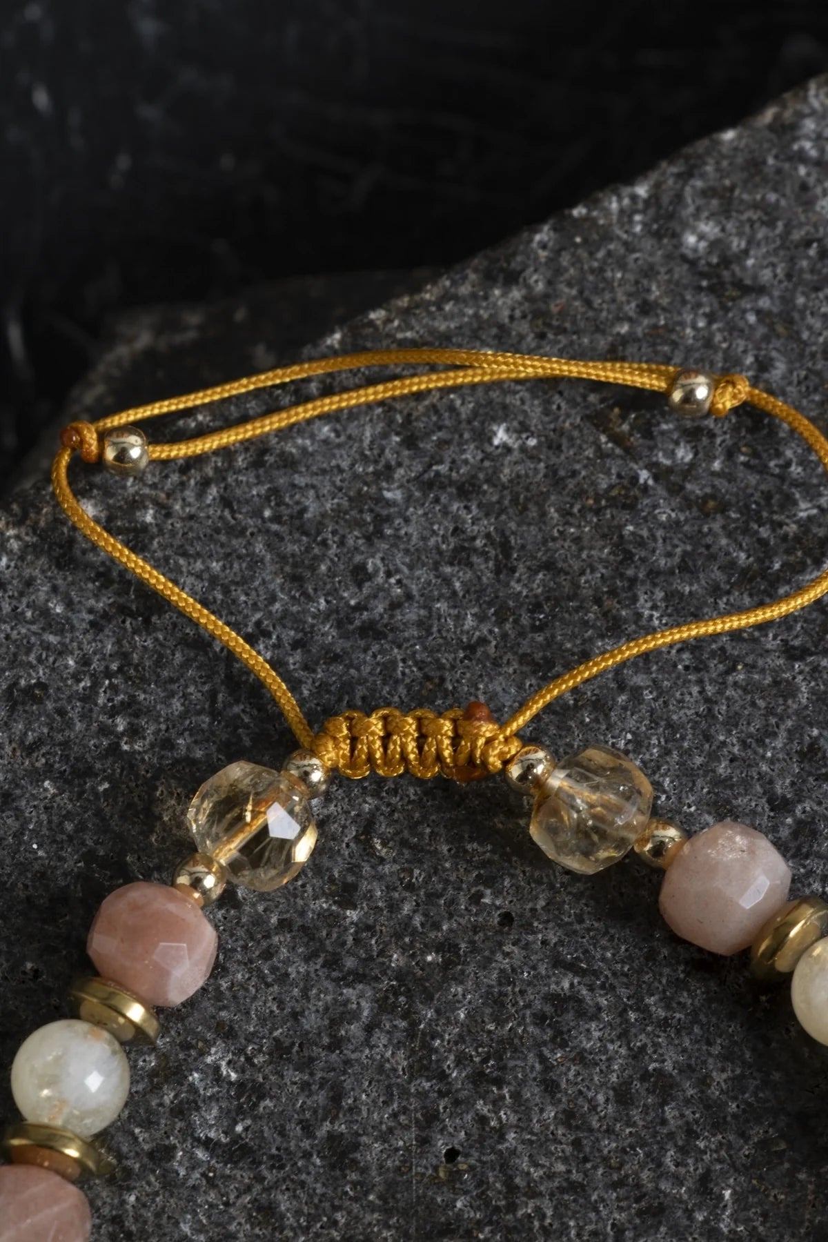 Sitrin ve Güneş Taşı Doğaltaş Bileklik