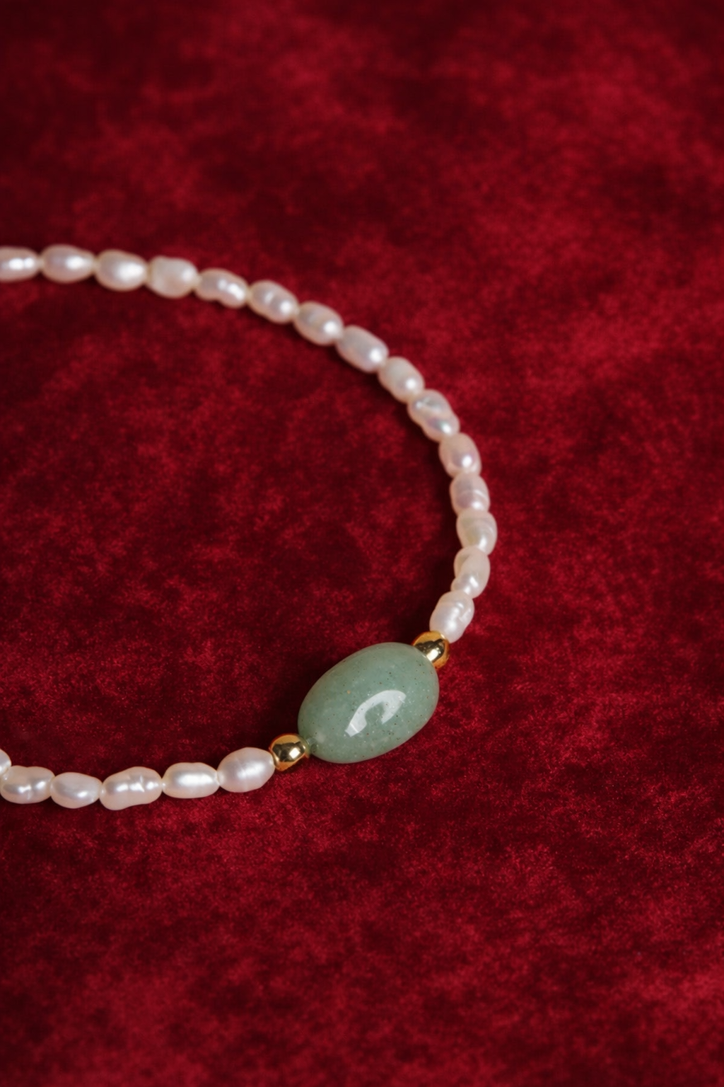 Sertifikalı İnci, Aventurin Gümüş Kapama Doğal Taş Bileklik