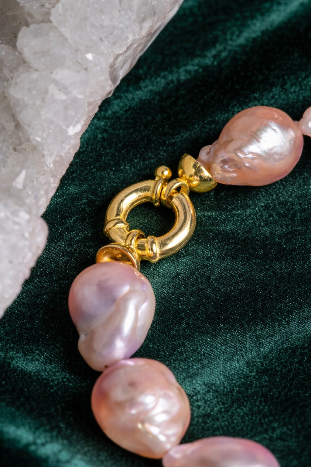 İnci Gümüş Kapama Doğal Taş Set