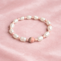 Orijinal İnci Rodokrozit Doğal Taş Bileklik-Dişil Enerji
