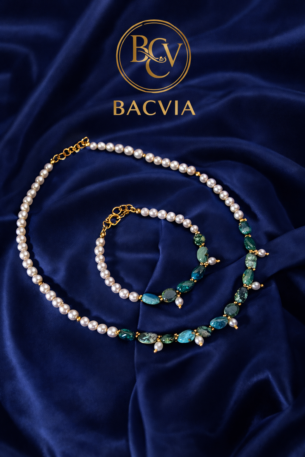 İnci-Krizokol Doğal Taş Takı Seti